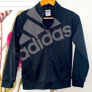 NEW Adidas Graphic Full Zip Track Jacket Youth XL Women's XS Athleisure